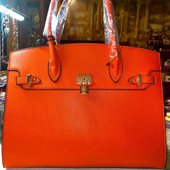COPY - Orange FASHION Handbag & Wallet set - Picture 1 of 9